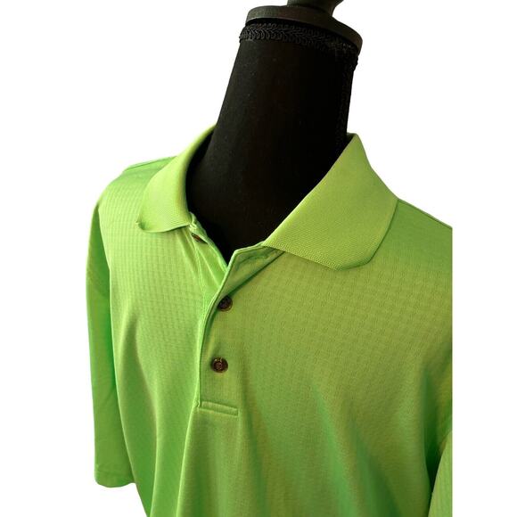 Pebble Beach Polo Shirt Mens Medium Lime Green Golf Golfer Links - Picture 3 of 6